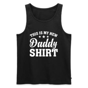 Voici ma nouvelle chemise de papa - Première fête des pères Da - Débardeur bio Premium Homme - noir - Devant - Michal (187cm)