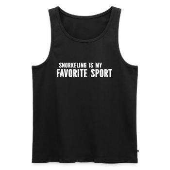 Snorkeling Is My Favorite Sport - Snorkeler Snorke - Men's Premium Organic Tank Top - black - Front - AI Model Male 178 light (178cm)