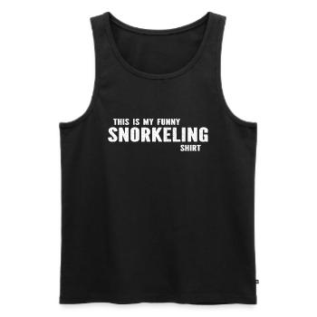 Snorkeler - This Is My Funny Snorkeling Shirt Snor - Men's Premium Organic Tank Top - black - Front - AI Model Male 178 light (178cm)
