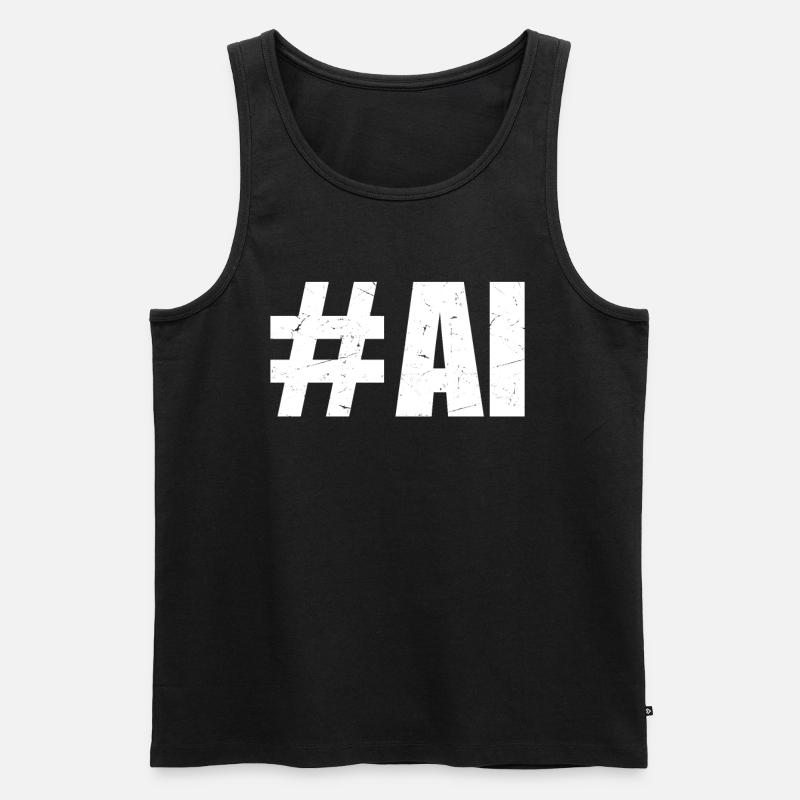 #AI - AI Artificial Intelligence - Männer Premium Bio Tank Top - Schwarz