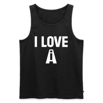 I Love AI - Ai Robotics Ai Machines Artificial Int - Men's Premium Organic Tank Top - black - Front - AI Model Male 178 light (178cm)