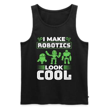 I Make Robotics Look Cool - Ai Robotic - Männer Premium Bio Tank Top - Schwarz - Vorne - AI Model Male 178 light (178cm)