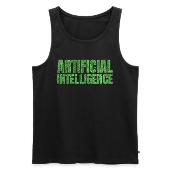 Machine Learning Artificial Intelligence - Männer Premium Bio Tank Top - Schwarz - Vorne - AI Model Male 178 light (178cm)
