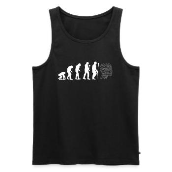 Évolution de l’intelligence artificielle - Débardeur bio Premium Homme - noir - Devant - AI Model Male 178 light (178cm)