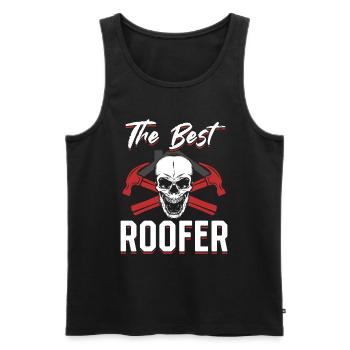 The Best Roofer - Roofing Contractor Roofer - Männer Premium Bio Tank Top - Schwarz - Vorne - AI Model Male 178 light (178cm)