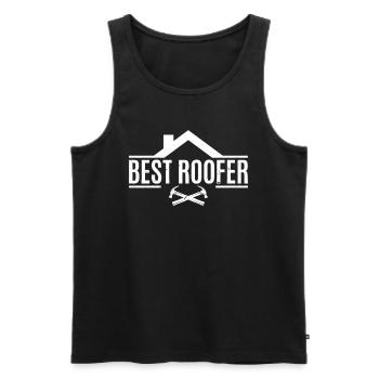 Best Roofer - Roofing Contractor Roof Worker Best - Männer Premium Bio Tank Top - Schwarz - Vorne - AI Model Male 178 light (178cm)