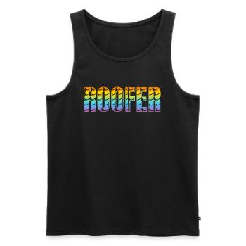 Roof Worker Roofing Worker - Roofer - Männer Premium Bio Tank Top - Schwarz - Vorne - AI Model Male 178 light (178cm)