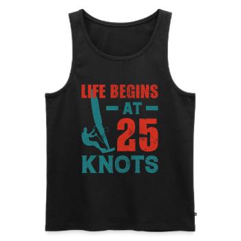 Planche à voile, sports nautiques - Débardeur bio Premium Homme - noir - Devant - Michal (187cm)