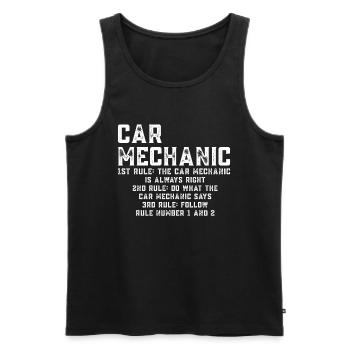 Le mécanicien automobile a toujours raison - drôle de mécanicien - Débardeur bio Premium Homme - noir - Devant - Michal (187cm)