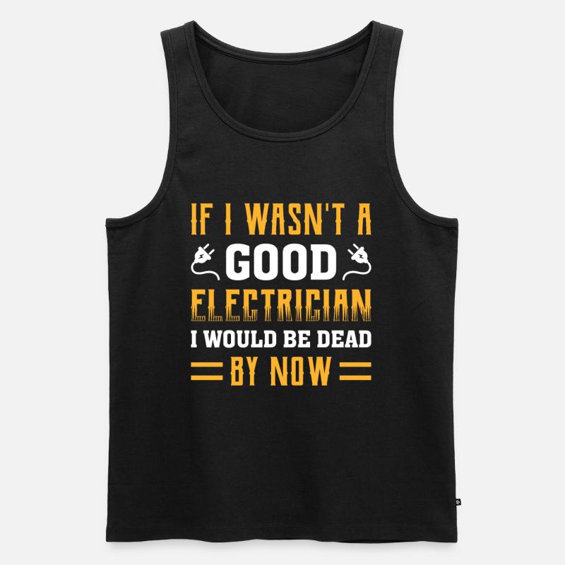 Elektriker Strommeister - Männer Premium Bio Tank Top - Schwarz