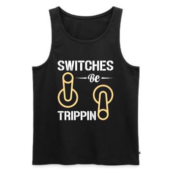 Electrician Power Master - Men's Premium Organic Tank Top - black - Front - Michal (187cm)