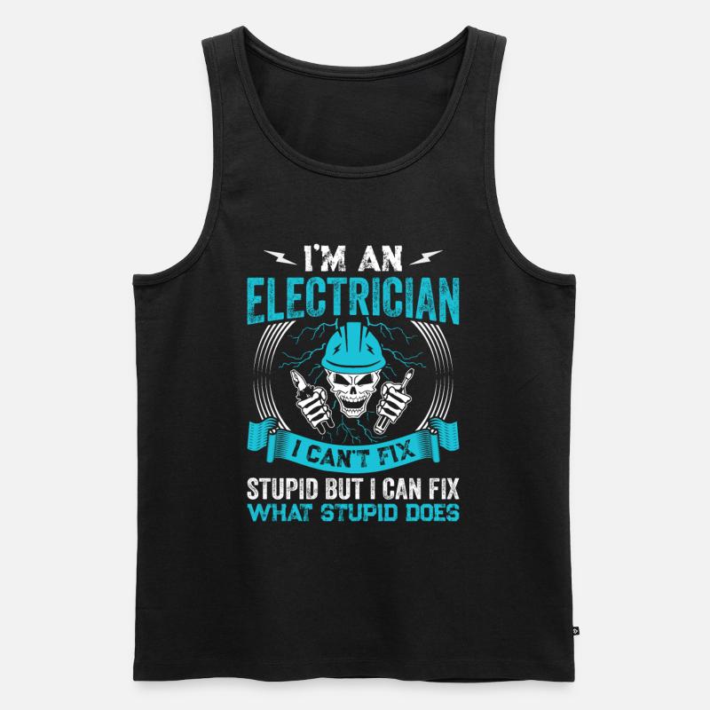Elektriker Strommeister - Männer Premium Bio Tank Top - Schwarz