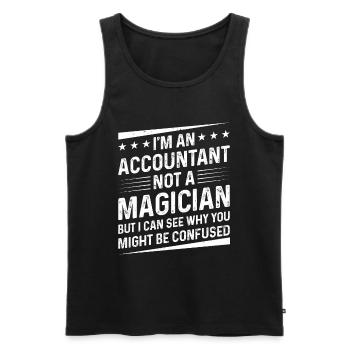 Buchhalter Ruhestand in Zahlen Rente - Männer Premium Bio Tank Top - Schwarz - Vorne - AI Model Male 178 light (178cm)