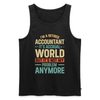 Buchhalter Ruhestand in Zahlen Rente - Männer Premium Bio Tank Top - Schwarz - Vorne - AI Model Male 178 light (178cm)