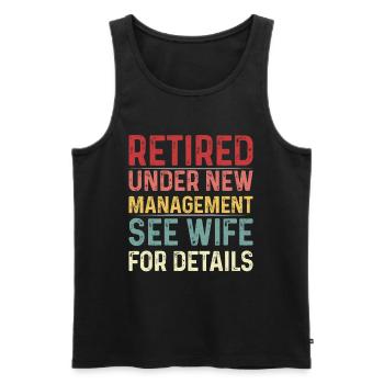 Buchhalter Ruhestand in Zahlen Rente - Männer Premium Bio Tank Top - Schwarz - Vorne - AI Model Male 178 light (178cm)