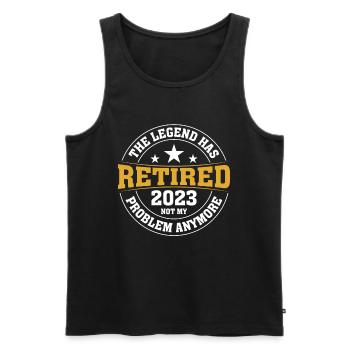 Buchhalter Ruhestand in Zahlen Rente - Männer Premium Bio Tank Top - Schwarz - Vorne - AI Model Male 178 light (178cm)