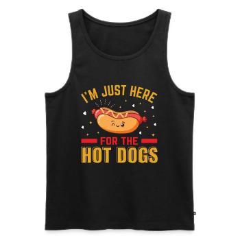 Manger des hot-dogs - pour les amateurs de délicieux hot-dogs - Débardeur bio Premium Homme - noir - Devant - Michal (187cm)