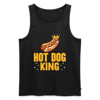Manger des hot-dogs - pour les amateurs de délicieux hot-dogs - Débardeur bio Premium Homme - noir - Devant - Michal (187cm)