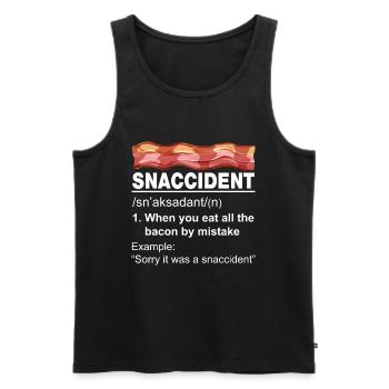 Amateur de bacon - Je fais du bacon dessus - Débardeur bio Premium Homme - noir - Devant - AI Model Male 178 light (178cm)