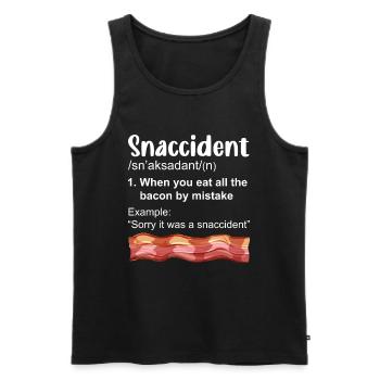 Bacon lover- I do bacon on it - Men's Premium Organic Tank Top - black - Front - AI Model Male 178 light (178cm)
