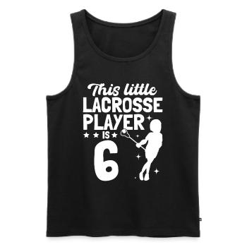 This Little Lacrosse Player Is 6 Years Old Birthda - Men's Premium Organic Tank Top - black - Front - Michal (187cm)