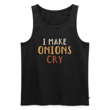 I Make Onions Cry Culinary Chef Kitchen Food Lover - Men's Premium Organic Tank Top - black - Front - AI Model Male 178 light (178cm)
