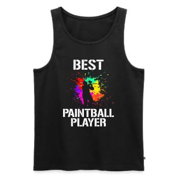 Best Paintball Player - Paintballer Paintball - Men's Premium Organic Tank Top - black - Front - AI Model Male 178 light (178cm)