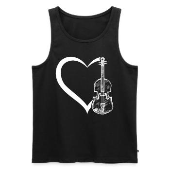 Violins In Heart Violinist Heart Violinist Violin - Männer Premium Bio Tank Top - Schwarz - Vorne - Michal (187cm)