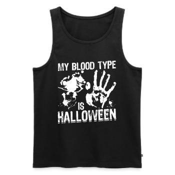 My Blood Type Is Halloween - Men's Premium Organic Tank Top - black - Front - AI Model Male 178 light (178cm)
