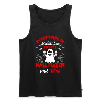 Everything In Moderation Except Halloween - Hallow - Men's Premium Organic Tank Top - black - Front - AI Model Male 178 light (178cm)