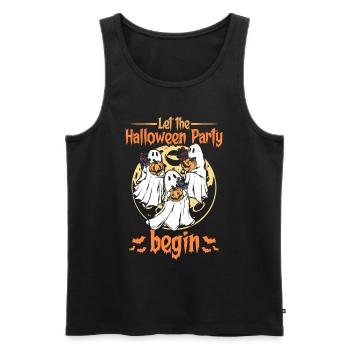 Que la fête d’Halloween commence - Ghost Pumpkin Hall - Débardeur bio Premium Homme - noir - Devant - Michal (187cm)