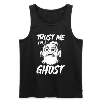 Halloween Ghost - Trust Me I'm A Ghost - Männer Premium Bio Tank Top - Schwarz - Vorne - Michal (187cm)