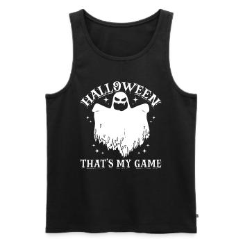 Halloween That's My Game - Funny Halloween Ghost - Men's Premium Organic Tank Top - black - Front - Michal (187cm)