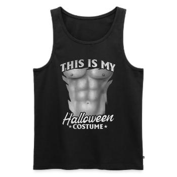 C’est mon costume d’Halloween - Halloween drôle - Débardeur bio Premium Homme - noir - Devant - Michal (187cm)