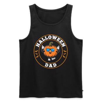 Halloween Dad Pumpkin Halloween Daddy Halloween - Men's Premium Organic Tank Top - black - Front - Michal (187cm)