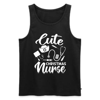 Étudiants en soins infirmiers École d’infirmières Noël mignon seulement - Débardeur bio Premium Homme - noir - Devant - Michal (187cm)