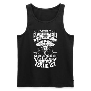 Krankenpfleger Krankenhaus Lustiges Krankenschwest - Männer Premium Bio Tank Top - Schwarz - Vorne - Michal (187cm)