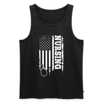 Nursing Hospital Nurse Registered Nurse Nurse US F - Men's Premium Organic Tank Top - black - Front - Michal (187cm)