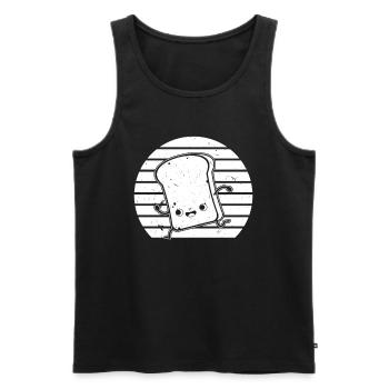Funny Baker Bread Baker Funny Bread - Männer Premium Bio Tank Top - Schwarz - Vorne - AI Model Male 178 light (178cm)