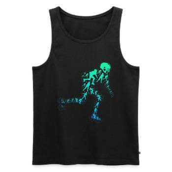 Roller Skating Silhouette Roller Skater - Männer Premium Bio Tank Top - Schwarz - Vorne - AI Model Male 178 light (178cm)