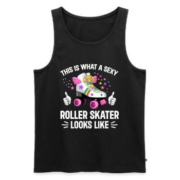 Roller Skating - Sexy Roller Skater - Männer Premium Bio Tank Top - Schwarz - Vorne - AI Model Male 178 light (178cm)