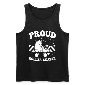 Roller Skates Roller Skating - Proud Roller Skaters - Men's Premium Organic Tank Top - black - Front - AI Model Male 178 light (178cm)