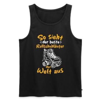 Rollschuh Rollschuhfahrer Rollschuhläufer - Männer Premium Bio Tank Top - Schwarz - Vorne - AI Model Male 178 light (178cm)