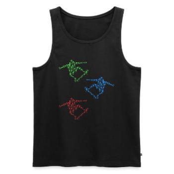 Skateboarding Silhouette Skatepark Skateboarder Si - Männer Premium Bio Tank Top - Schwarz - Vorne - AI Model Male 178 light (178cm)