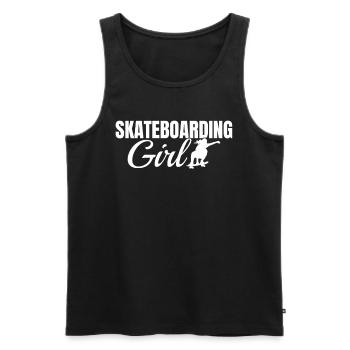 Skatepark Skateboarder Girl Skateboarding Girl - Männer Premium Bio Tank Top - Schwarz - Vorne - AI Model Male 178 light (178cm)
