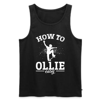 Skateboarding How To Ollie Easy - Skateboard Skate - Männer Premium Bio Tank Top - Schwarz - Vorne - Michal (187cm)