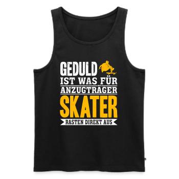 Lustige Skateboarder Skateboard Skateboarding Skat - Männer Premium Bio Tank Top - Schwarz - Vorne - Michal (187cm)