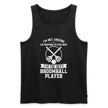 Broomball Sports Broomball Odds - Best Broomball P - Men's Premium Organic Tank Top - black - Front - Michal (187cm)