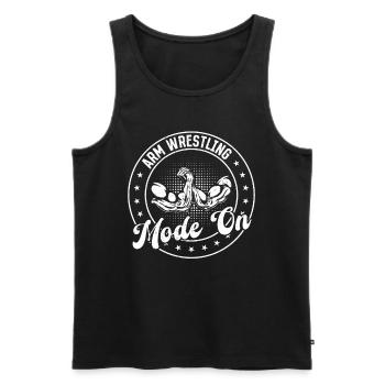 Armwrestling Arm Wrestler - Arm Wrestling Mode On - Männer Premium Bio Tank Top - Schwarz - Vorne - Michal (187cm)
