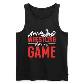 Arm Wrestling That's My Game - Arm Wrestler Arm Wr - Männer Premium Bio Tank Top - Schwarz - Vorne - AI Model Male 178 light (178cm)